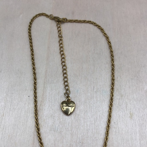 Abalone shell bejeweled sparkling pendant on Betsey Johnson chain necklace boho - Picture 7 of 9